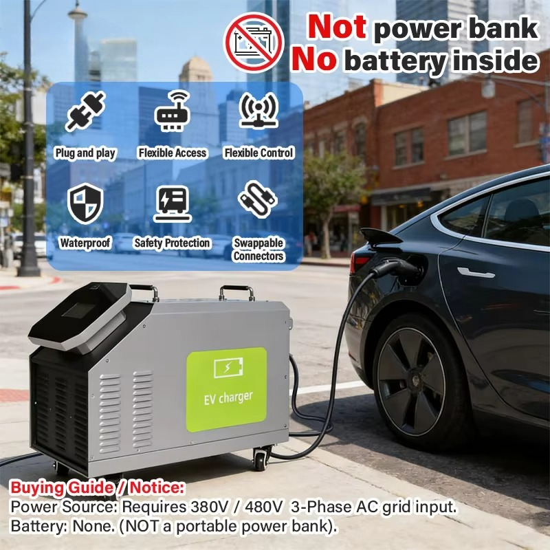 480V 3 Phase AC Power Input 7k - Portable Dc Fast Charger 20Kw Ccs2 ulasan dan harga